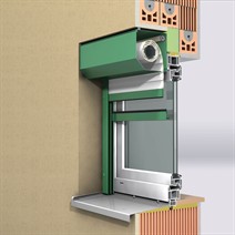 Spoljna roletna sa petougaonom aluminijumskom kutijom, moderan dizajn, visoka otpornost i dug vek trajanja.